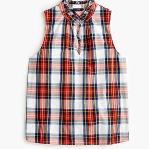 J. Crew NWT Ruffle-neck top in white-out